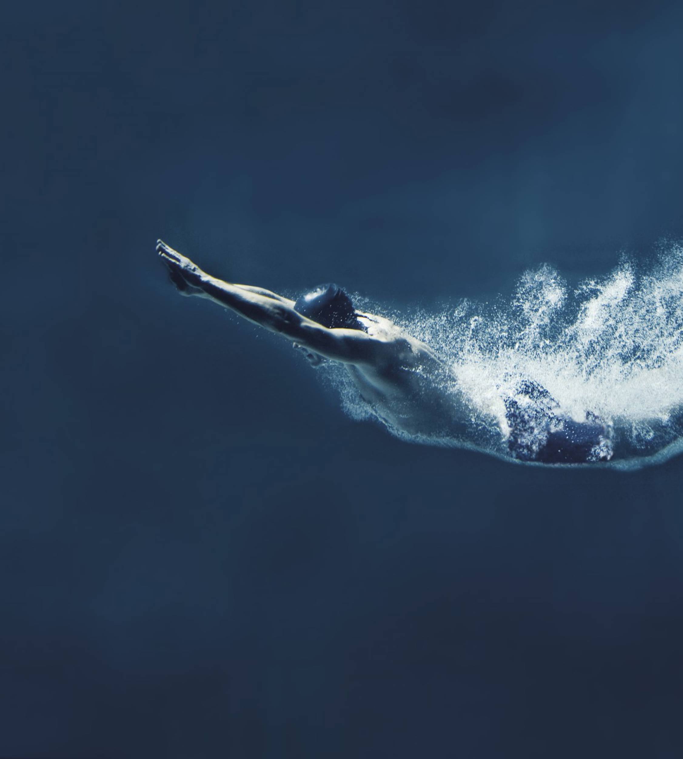 swimmer in ocean